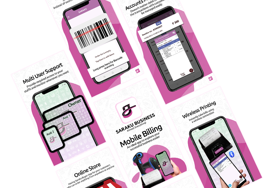 Billing features on Saraku Business